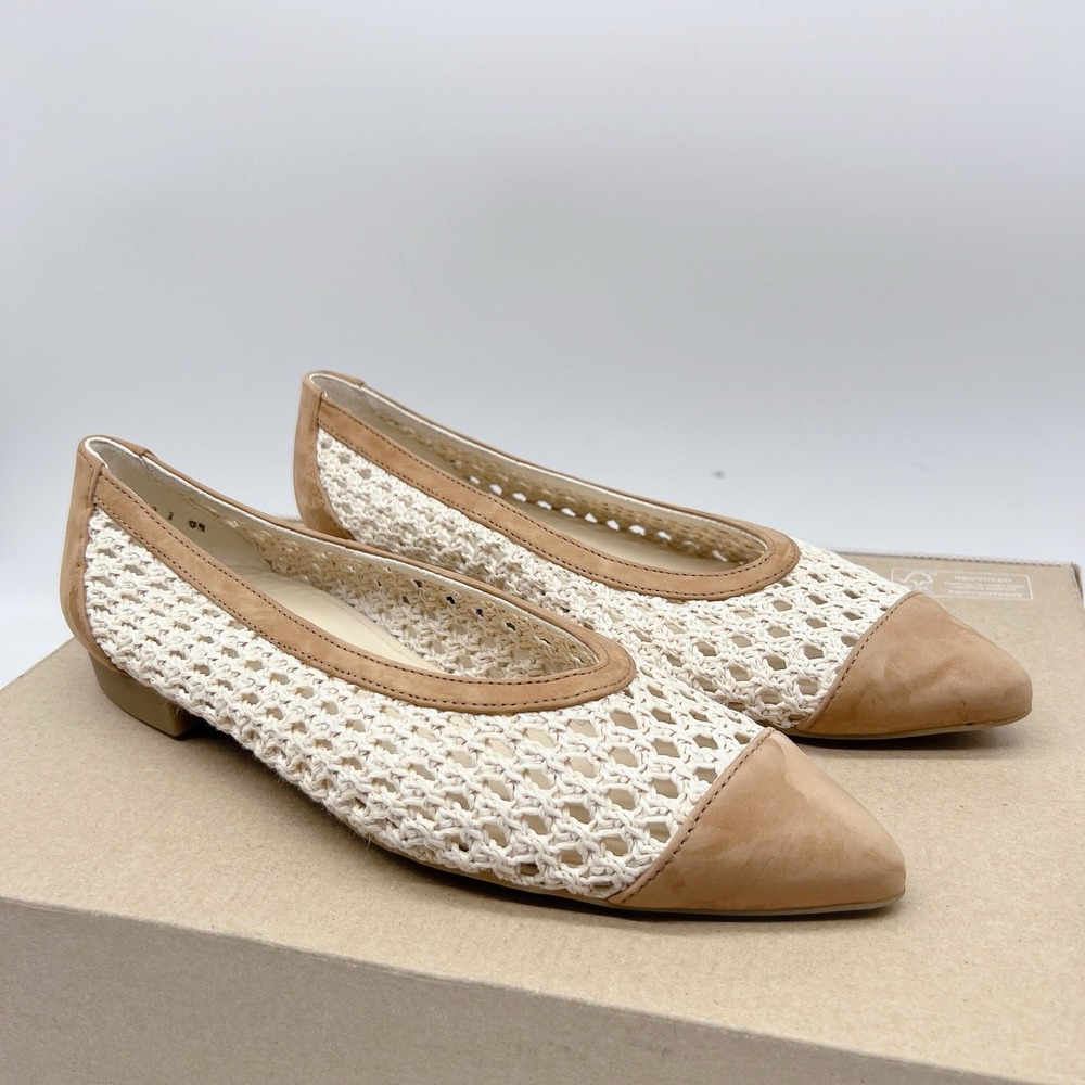Paul Green Daisy Women's Flats Pumps Comfort Shoes Beige Tan Woven AU 5.5 US 8